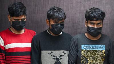 Police said the accused belong to a gang that sold stolen merchandise in different cities for profit. One of the accused, Khan, has a prior criminal record, including cases under the Arms Act, Gangster Act. (Sunil Ghosh/HT Photo) Police said the accused belong to a gang that sold stolen merchandise in different cities for profit. One of the accused, Khan, has a prior criminal record, including cases under the Arms Act, Gangster Act. (Sunil Ghosh/HT Photo)