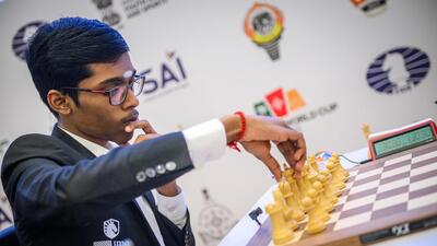 R Praggnanandhaa and Dubov were at their most erratic in the FIDE World Cup . (FIDE/Michal Walusza) R Praggnanandhaa and Dubov were at their most erratic in the FIDE World Cup . (FIDE/Michal Walusza)
