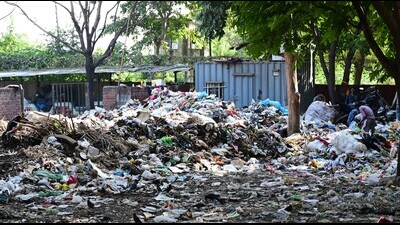 With a population of 2.3 lakh, the city generates nearly 150 tonnes of garbage daily, yet it continues to operate without a permanent waste processing system. (Sanjeev Sharma/HT) With a population of 2.3 lakh, the city generates nearly 150 tonnes of garbage daily, yet it continues to operate without a permanent waste processing system. (Sanjeev Sharma/HT)