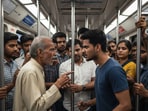A Delhi Metro passenger claimed an elderly co-traveller slapped him after a minor mishap. A Delhi Metro passenger claimed an elderly co-traveller slapped him after a minor mishap.