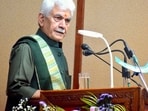 Jammu and Kashmir lieutenant governor Manoj Sinha in Srinagar on Wednesday. (File)