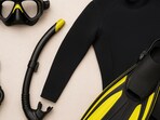 Essential scuba gear, including masks, fins, dive computers, and protective clothing, helps divers enjoy safe, comfortable, and memorable underwater experiences.(AI generated)