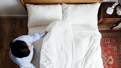 Don't make your bed first thing in the morning: According to Dr Myroslav Figura, leaving it unmade for a bit can help reduce dust mites, which thrive on moisture from sweat and can trigger allergies and asthma. (Freepik) Don't make your bed first thing in the morning: According to Dr Myroslav Figura, leaving it unmade for a bit can help reduce dust mites, which thrive on moisture from sweat and can trigger allergies and asthma. (Freepik)