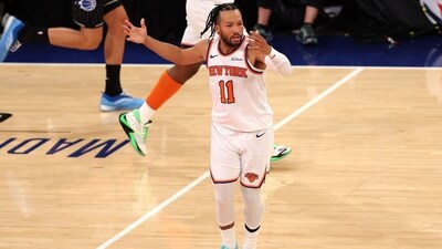 Jalen Brunson had sustained a right ankle sprain in the 2024-2025 season. (Getty Images via AFP)