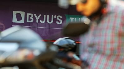 Signage at a Byju's Tuition Centre, operated by Think & Learn Pvt., Ltd., in Mumbai. (Bloomberg) Signage at a Byju's Tuition Centre, operated by Think & Learn Pvt., Ltd., in Mumbai. (Bloomberg)