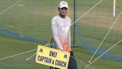 India's captain Shubman Gill during a training session on the eve of the first Test cricket match between India and South Africa, at Eden Gardens in Kolkata. (PTI) India's captain Shubman Gill during a training session on the eve of the first Test cricket match between India and South Africa, at Eden Gardens in Kolkata. (PTI)