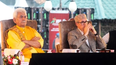The chief minister called for those responsible behind the ruthless attack to be ‘severely punished’ while Manoj Sinha added that the society must also join the fight by standing against terror sympathisers. (PTI file photo) The chief minister called for those responsible behind the ruthless attack to be ‘severely punished’ while Manoj Sinha added that the society must also join the fight by standing against terror sympathisers. (PTI file photo)