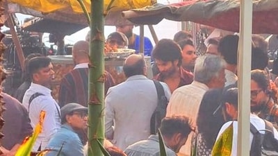 Shahid Kapoor shoots in Gurgaon Shahid Kapoor shoots in Gurgaon