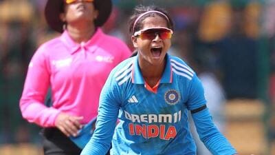 Shreyanka Patil had been out of action for 11 months due to a series of injuries but has been retained by RCB in the WPL auction. (X / Shreyanka Patil)