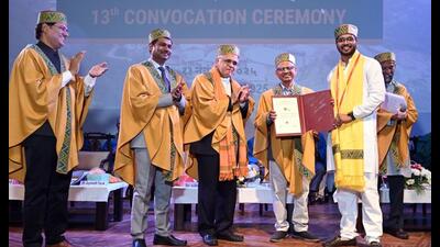 The convocation ceremony at IIT Mandi in Himachal on Thursday. (/Birbal Sharma/HT)