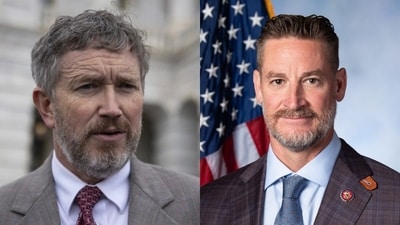 GOP members who voted no are Thomas Massie, the Kentucky representative, and Greg Steube, the lawmaker from Florida. (X/@EricLDaugh, @Notwokenow) GOP members who voted no are Thomas Massie, the Kentucky representative, and Greg Steube, the lawmaker from Florida. (X/@EricLDaugh, @Notwokenow)