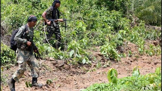 Security forces during an anti-Maoist operation. (AFP)