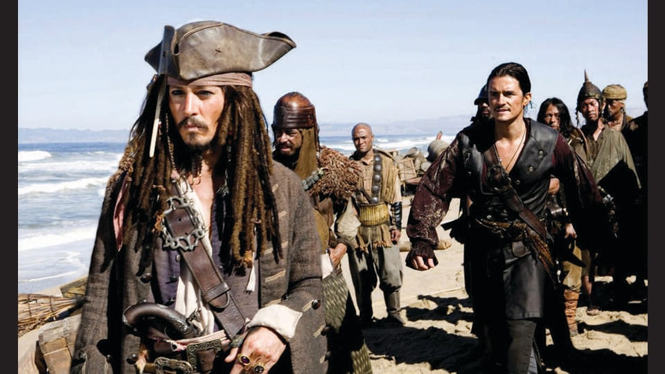The Pirates of the Caribbean series is based on a Disney theme-park ride.