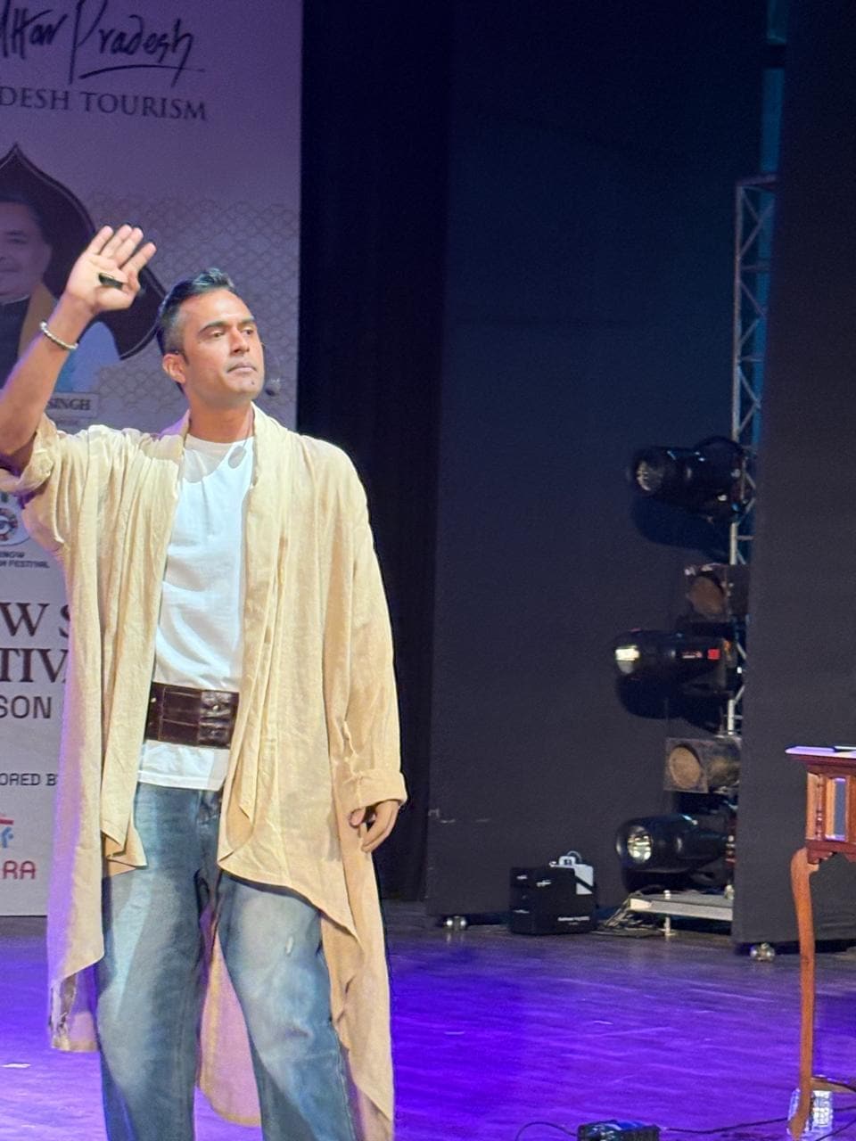 Laksh Maheshwari during his performance at Lucknow Short Film Festival (Photo: HT) Laksh Maheshwari during his performance at Lucknow Short Film Festival (Photo: HT)