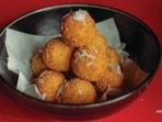 Adithya Kidambi has created refined versions of vintage bar food, such as cheese balls.