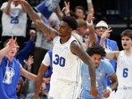 BYU basketball player Kennard Davis Jr. was arrested for DUI after a crash in Utah. (Photo by CHRIS GARDNER / GETTY IMAGES NORTH AMERICA / Getty Images via AFP)