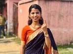 Maithili Thakur, 25, is contesting the Bihar assembly elections from Alinagar. Maithili Thakur, 25, is contesting the Bihar assembly elections from Alinagar.