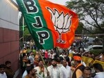 BJP supporters celebrate NDA's victory in the Bihar Assembly elections, at the BJP Headquarters, in New Delhi. BJP supporters celebrate NDA's victory in the Bihar Assembly elections, at the BJP Headquarters, in New Delhi.