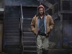 Glen Powell in a still from The Running Man