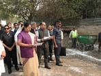 The CM has directed ministers and senior officials from all departments to intensify sanitation efforts across the city. (HT photo)