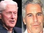 Former US President Bill Clinton (L) purportedly wrote a birthday note to Jeffrey Epstein back in 2003.