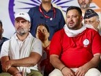 Bihar results: The Congress and RJD-led Mahagathbandhan stared at a humiliating defeat as EC counting votes for Bihar assembly elections on Friday. Bihar results: The Congress and RJD-led Mahagathbandhan stared at a humiliating defeat as EC counting votes for Bihar assembly elections on Friday.