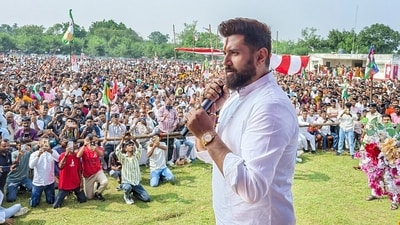 Lok Janshakti Party (Ram Vilas) chief Chirag Paswan during an election rally in Bihar. (X/@LJP4India ) Lok Janshakti Party (Ram Vilas) chief Chirag Paswan during an election rally in Bihar. (X/@LJP4India )