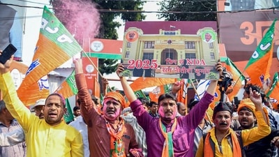 Bharatiya Janata Party fought in 101 out of 243 seats in Bihar assembly polls as part of the National Democratic Alliance. (ANI)