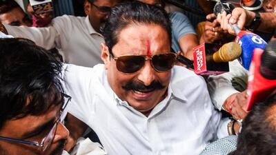 Anant Singh of the Janata Dal (United) arrested in November after the murder of a Jan Suraaj Party worker during the campaign was ahead of the Rashtriya Janata Dal’s (RJD) Veena Devi as of 12.30pm. Anant Singh of the Janata Dal (United) arrested in November after the murder of a Jan Suraaj Party worker during the campaign was ahead of the Rashtriya Janata Dal’s (RJD) Veena Devi as of 12.30pm.