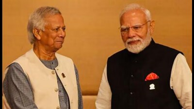 Bangladesh interim government head Muhammad Yunus and Prime Minister Narendra Modi met in Bangkok in April. (AFP)