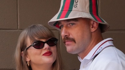 Taylor Swift's mother said that Travis Kelce brought 'happiness' to the singer's life. (AFP) Taylor Swift's mother said that Travis Kelce brought 'happiness' to the singer's life. (AFP)