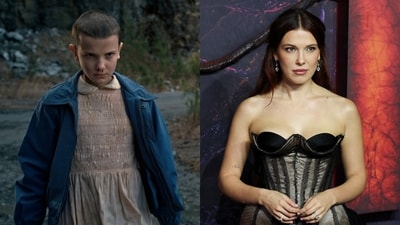 Millie Bobby Brown was just 12 years old when she stepped into the lead role of Eleven, a girl with telepathic and psychikinetic abilities. She eventually becomes the main fighter against Vecna. She is now 21 and married to Jake Bongiovi. (Instagram) Millie Bobby Brown was just 12 years old when she stepped into the lead role of Eleven, a girl with telepathic and psychikinetic abilities. She eventually becomes the main fighter against Vecna. She is now 21 and married to Jake Bongiovi. (Instagram)
