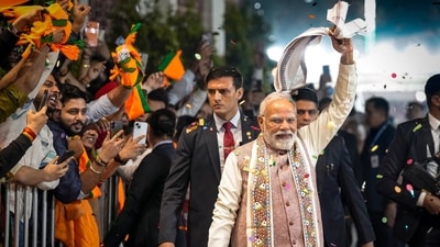 Prime Minister Narendra Modi during the celebration of NDA's victory in the Bihar Assembly elections, at BJP headquarters, in New Delhi. (PTI) Prime Minister Narendra Modi during the celebration of NDA's victory in the Bihar Assembly elections, at BJP headquarters, in New Delhi. (PTI)