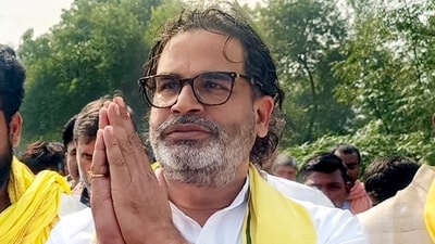 Jan Suraaj leader Prashant Kishor after voting during the second and final phase of the Bihar elections in Rohtas (PTI) Jan Suraaj leader Prashant Kishor after voting during the second and final phase of the Bihar elections in Rohtas (PTI)