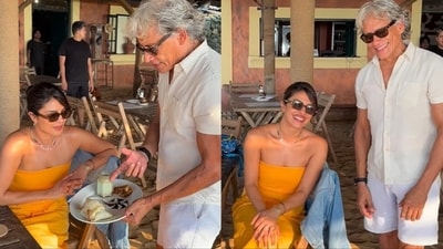 Priyanka Chopra visited Pousada by the Beach in Goa. Priyanka Chopra visited Pousada by the Beach in Goa.