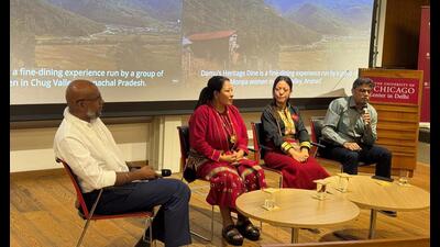 The team was in Delhi on Wednesday, taking over a space at the University of Chicago Centre. (HT Photo) The team was in Delhi on Wednesday, taking over a space at the University of Chicago Centre. (HT Photo)