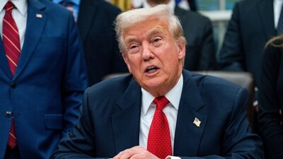 US President Donald Trump speaks during a press conference. (Bloomberg) US President Donald Trump speaks during a press conference. (Bloomberg)