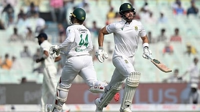 South Africa were cruising at one stage, reaching 57/0 with Aiden Markram and Rickelton taking the attack to Sirajl, but a poor batting show from thereonward saw them get bowled out for 159. (AFP) South Africa were cruising at one stage, reaching 57/0 with Aiden Markram and Rickelton taking the attack to Sirajl, but a poor batting show from thereonward saw them get bowled out for 159. (AFP)