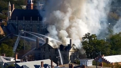 Smoke seen rising from the Graystone Inn fire (Facebook/Elizabeth Holmes WRAL) Smoke seen rising from the Graystone Inn fire (Facebook/Elizabeth Holmes WRAL)
