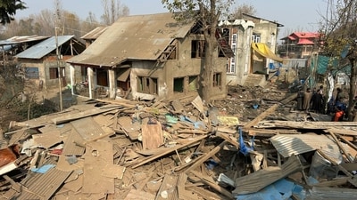 House of suicide bomber Dr Umar demolished at Koil village in Pulwama. (Waseem Andrabi/HT photo) House of suicide bomber Dr Umar demolished at Koil village in Pulwama. (Waseem Andrabi/HT photo)