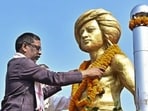 Jharkhand chief minister Hemant Soren pays tribute to tribal icon Birsa Munda on his birth anniversary, observed as 'Janjatiya Gaurav Diwas', in Ranchi. (Jharkhand CMO)