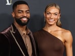 Darius Slayton of the New York Giants proposed to Anna Hall, a world champion heptathlete, at their meeting spot.