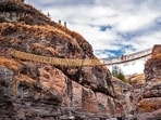 The last Inca bridge master rebuilds, each year, Peru’s last remaining bridge woven from grass. (Keiko Kuroshima)