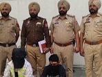 The two accused in police custody in Ludhiana on Saturday (HT Photo)