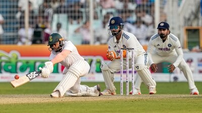 Temba Bavuma (29*) and Corbin Bosch (1*) remained unbeaten for the visitors. (PTI) Temba Bavuma (29*) and Corbin Bosch (1*) remained unbeaten for the visitors. (PTI)