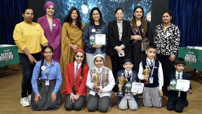 Rustam Giansh Singh secured first place, winning a smartwatch and a spot in the national finals in Mumbai (Manish?HT)