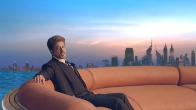 Shah Rukh Khan starred in an ad for the Shahrukhz by Danube tower in Dubai. Shah Rukh Khan starred in an ad for the Shahrukhz by Danube tower in Dubai.