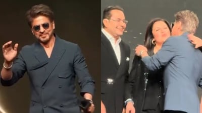 Shah Rukh Khan and Farah Khan grooved to Chaiyya Chaiyya. Shah Rukh Khan and Farah Khan grooved to Chaiyya Chaiyya.