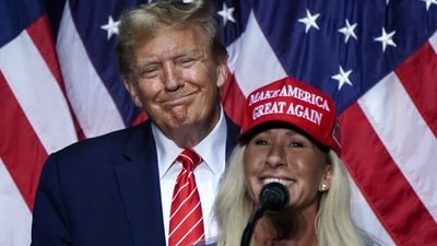 President Trump rebuked Rep. Marjorie Taylor Greene as a disgrace to the Republican Party following her criticism of his lack of support for her re-election and her inquiries about Epstein documents. (AFP) President Trump rebuked Rep. Marjorie Taylor Greene as a disgrace to the Republican Party following her criticism of his lack of support for her re-election and her inquiries about Epstein documents. (AFP)