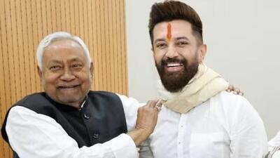 Union minister Chirag Paswan met chief minister Nitish Kumar on Saturday. Union minister Chirag Paswan met chief minister Nitish Kumar on Saturday.